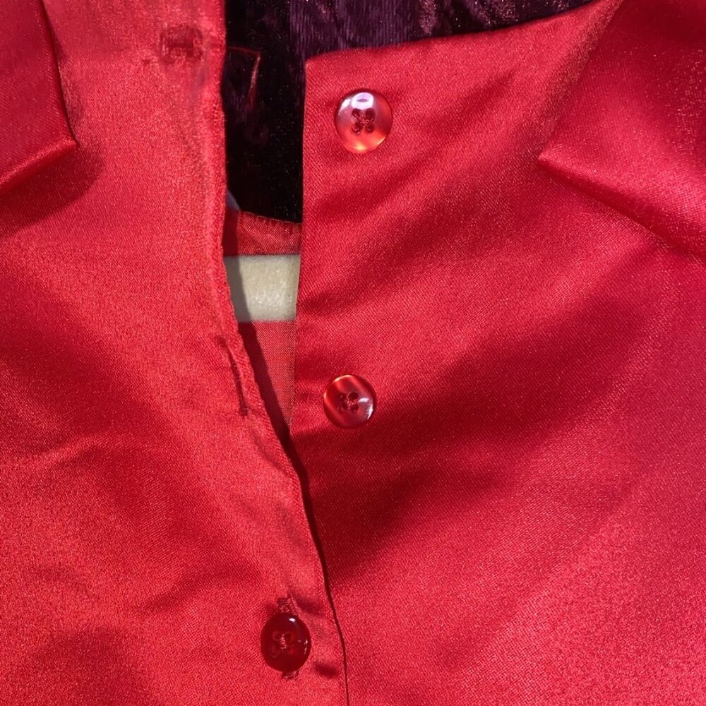 Blueberi Boulevard Girls Red  Sleeveless Formal Dress - Picture 6 of 9